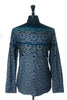 Robert Graham Navy on Grey Geometric Print Shirt