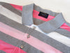 Paul & Shark Pink and Grey Striped Polo Shirt