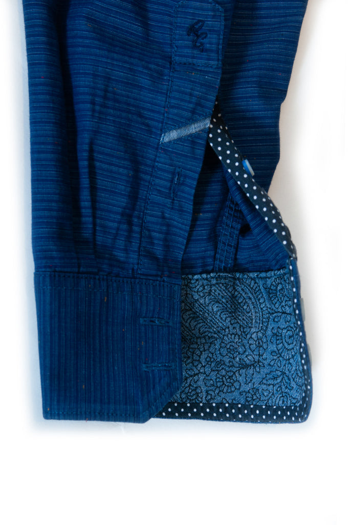 Robert Graham Blue Fleck Chambray Classic Fit Shirt