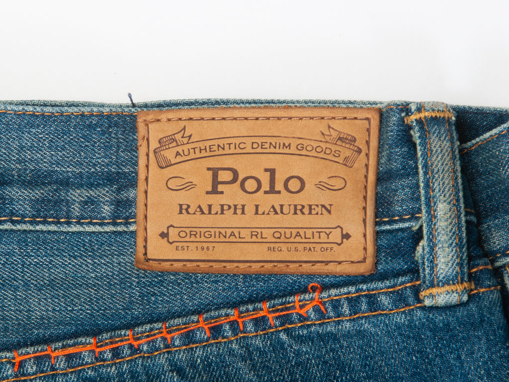 Polo Ralph Lauren Destroyed and Repaired Varick Slim Straight Jeans