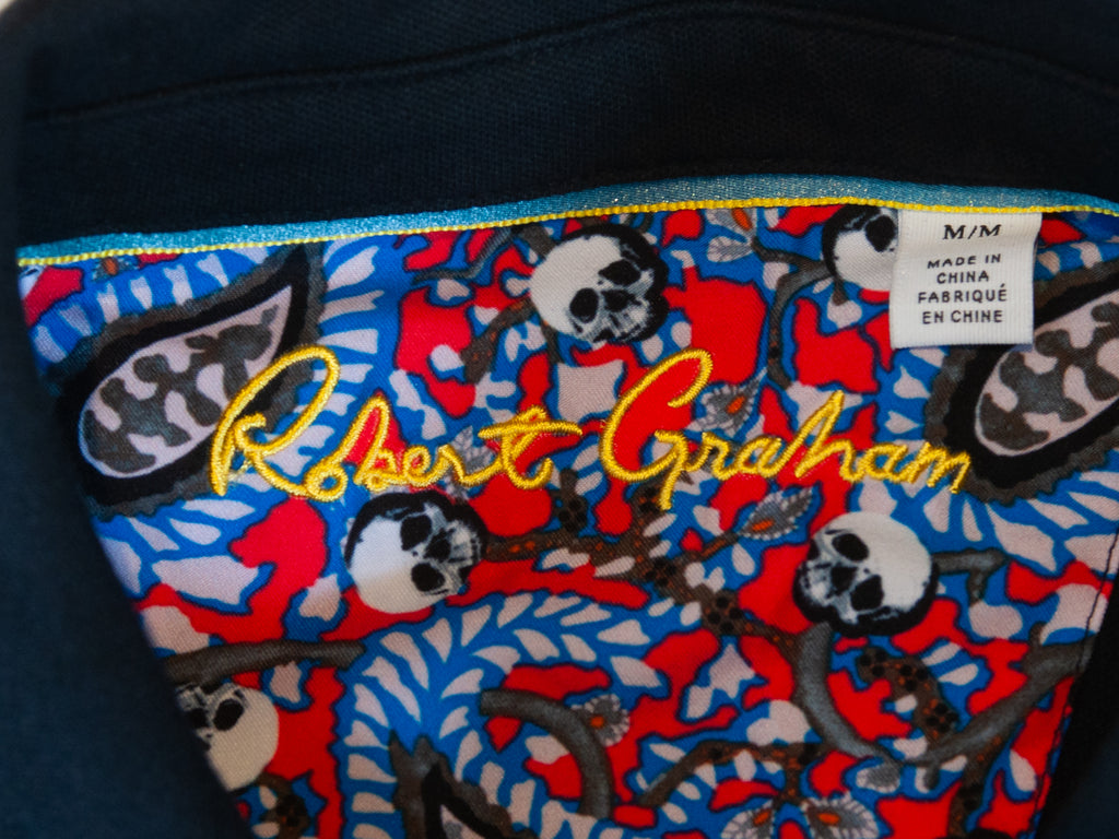 Robert Graham Black Polo Shirt