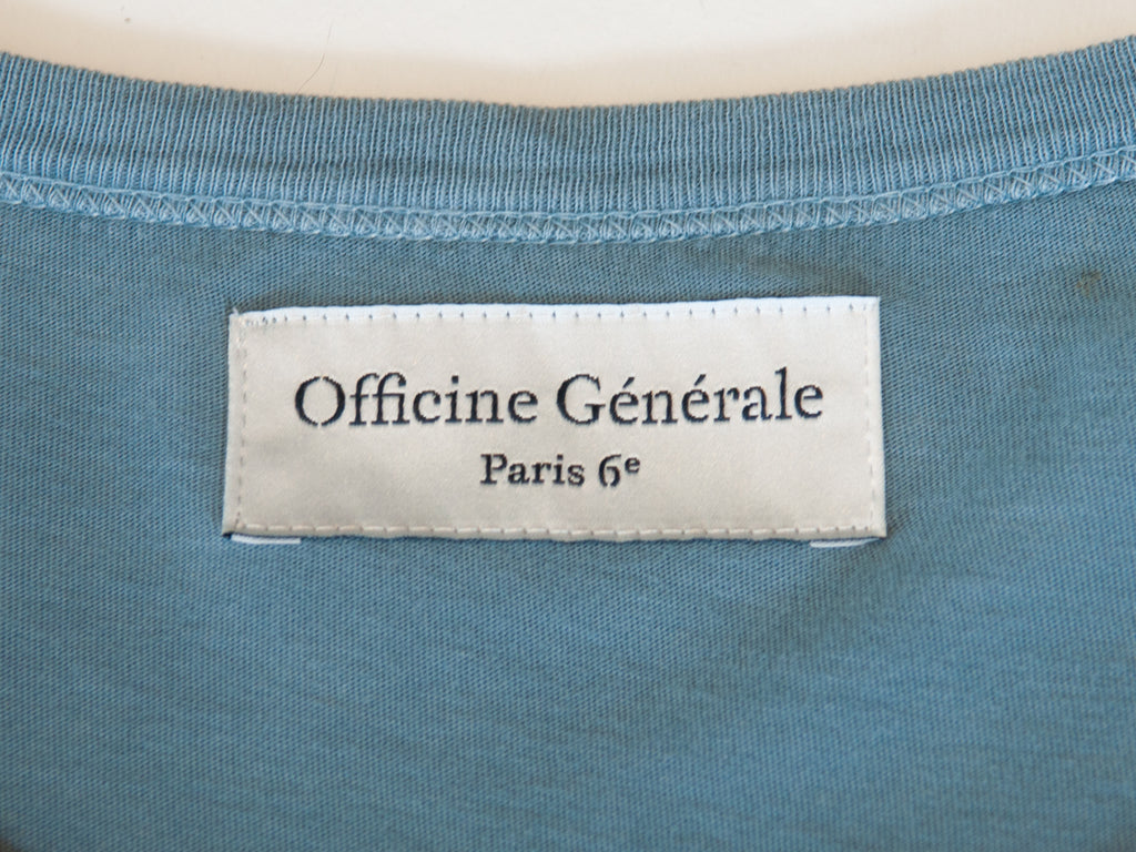 Officine Generale Light Blue Pocket T-Shirt