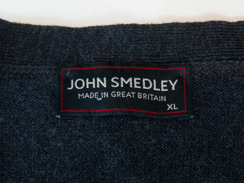 John Smedley Grey Merino Wool Sweater Vest