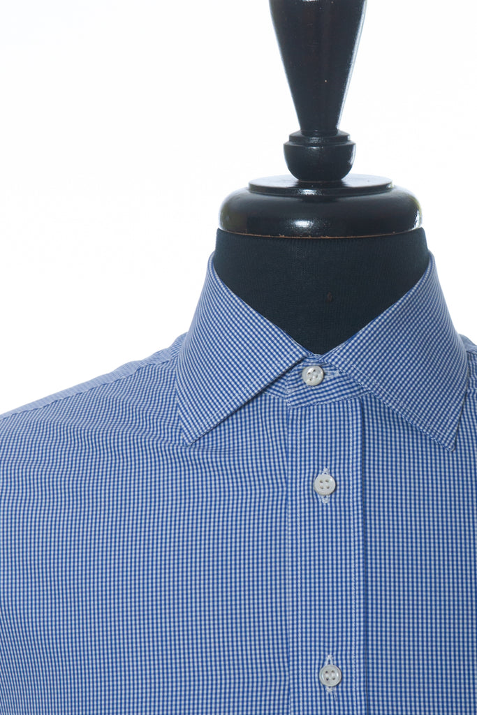 Armani Collezioni Blue Check French Cuff Shirt