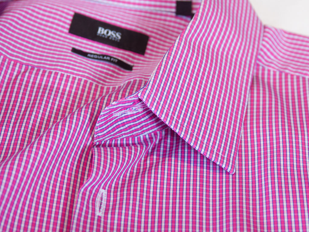 Hugo Boss Fuschia Check Regular Fit Enzo Shirt
