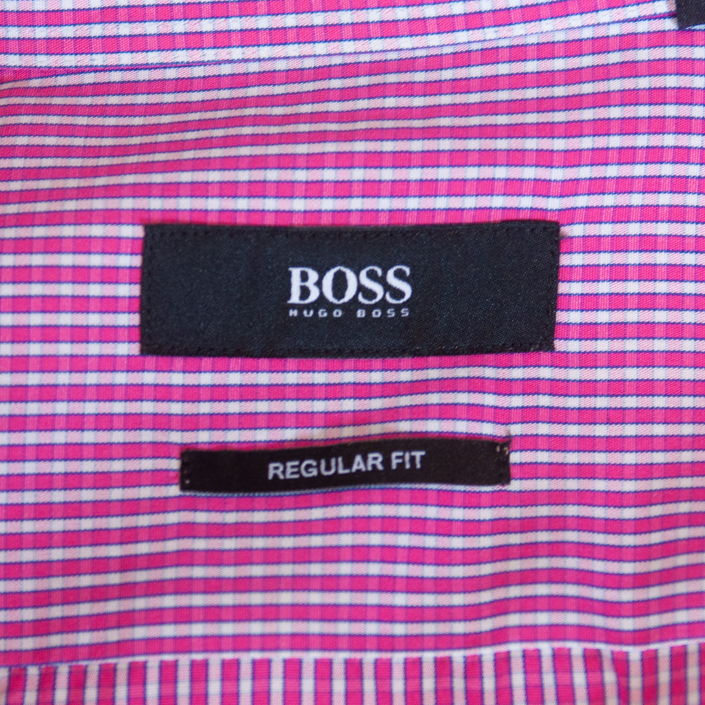 Hugo Boss Fuschia Check Regular Fit Enzo Shirt