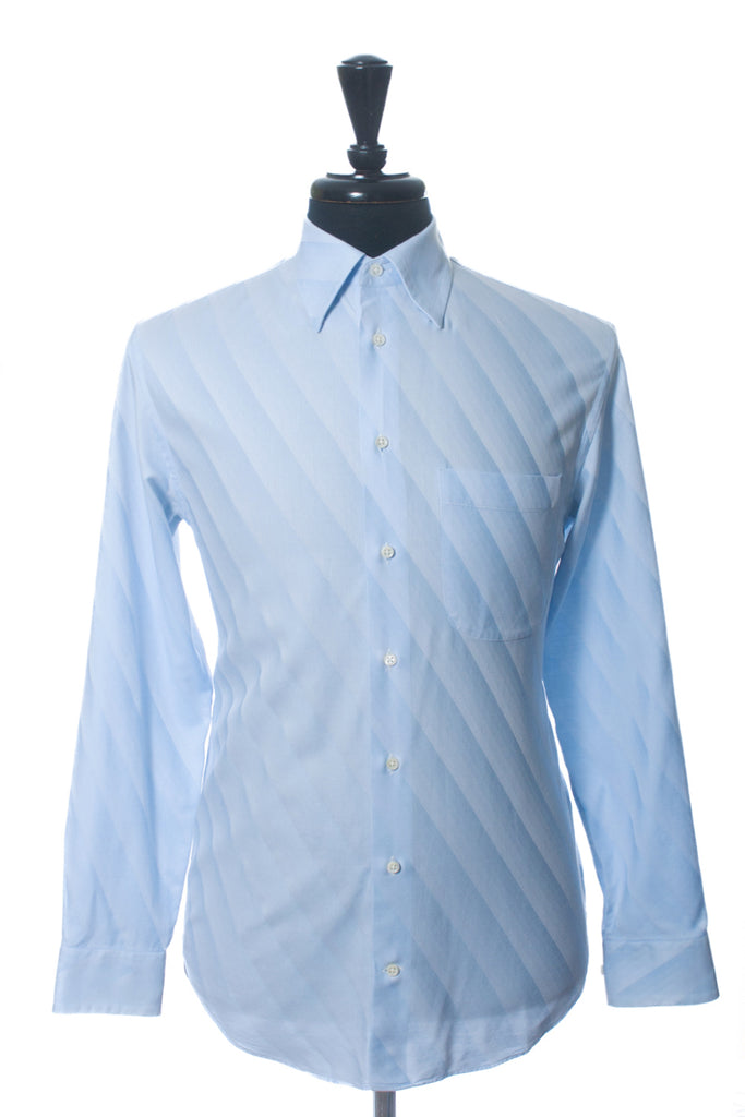 Armani Collezioni Blue Striped Dress Shirt