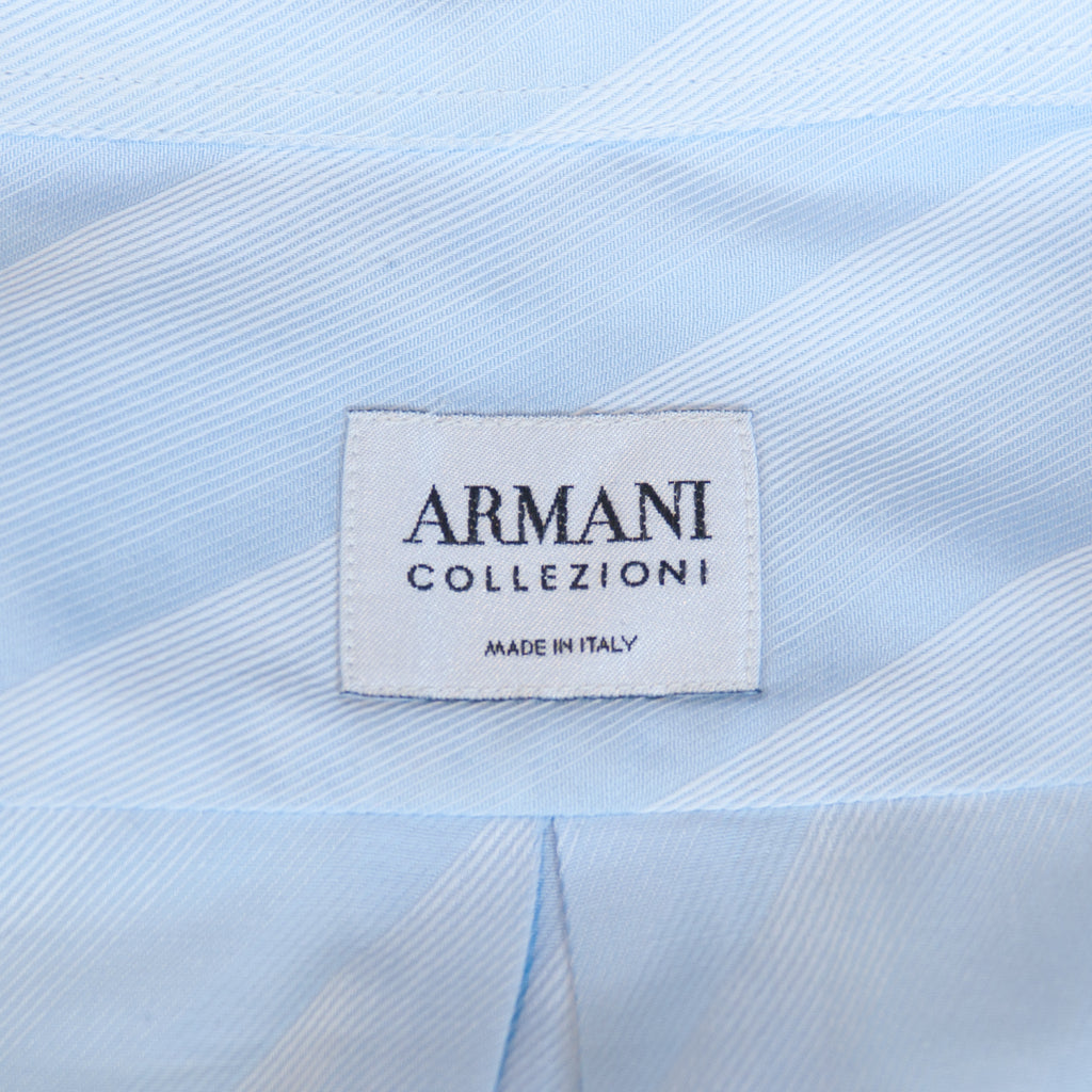 Armani Collezioni Blue Striped Dress Shirt
