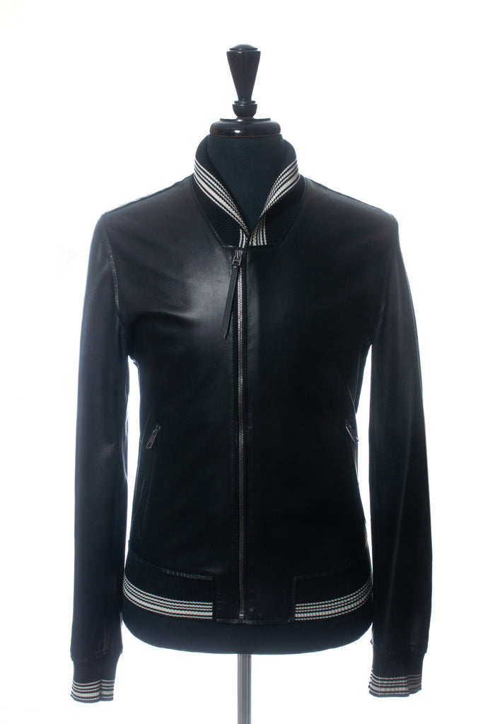 Dolce & Gabbana Black Lamb Leather Jacket