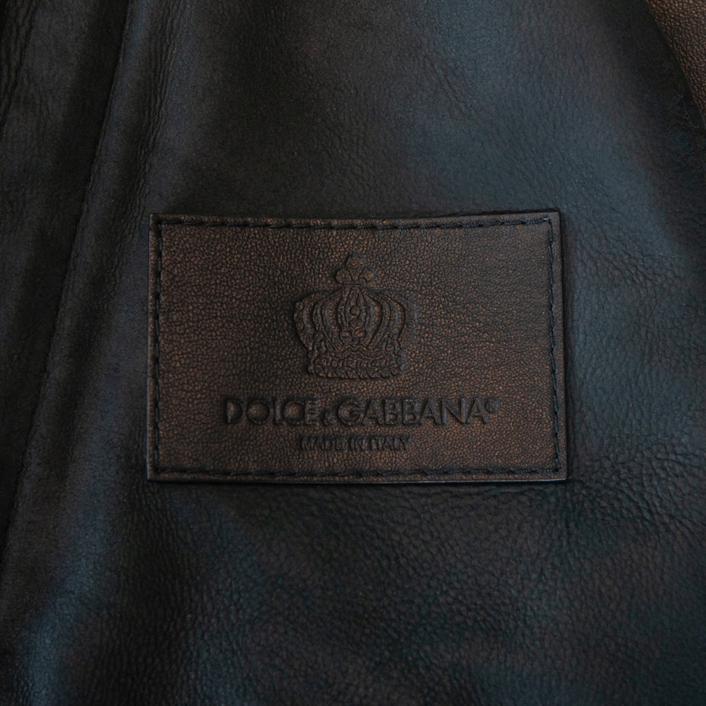Dolce & Gabbana Black Lamb Leather Jacket