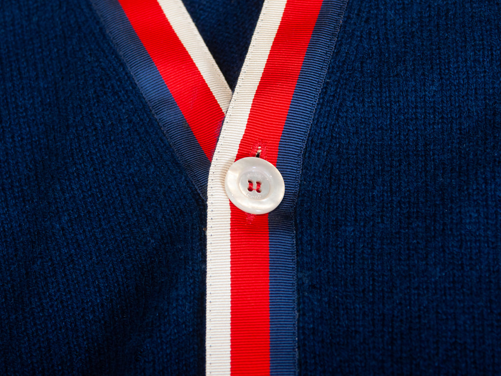 Gucci Navy Blue Cashmere Cardigan Sweater
