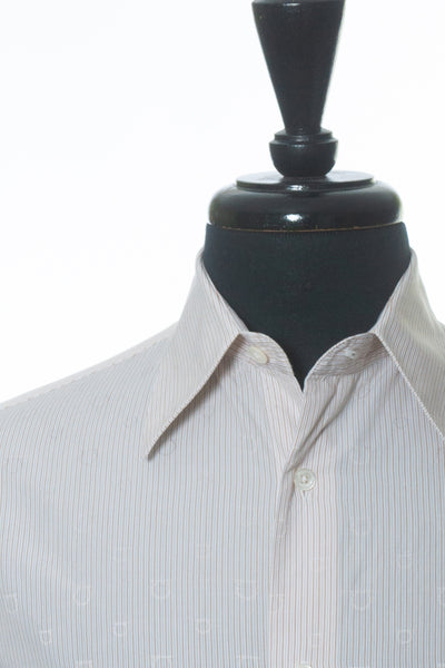 Salvatore Ferragamo Gancini Embossed Stripe Dress Shirt