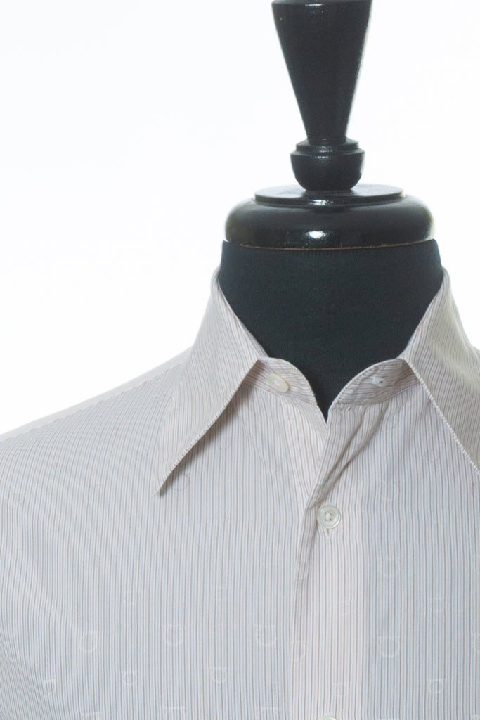 Salvatore Ferragamo Gancini Embossed Stripe Dress Shirt