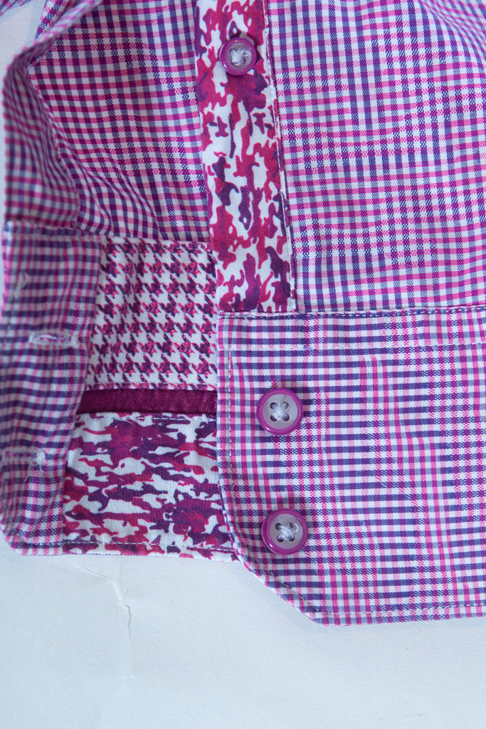Robert Graham Pink Pattern Check Classic Fit Shirt