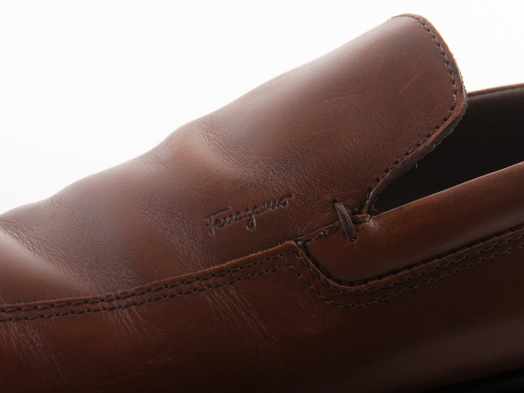 Salvatore Ferragamo Brown Leather Loafers