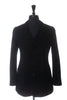Armani Collezioni Black Ribbed Twill Stretch Wool Jacket