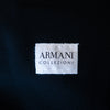 Armani Collezioni Black Ribbed Twill Stretch Wool Jacket
