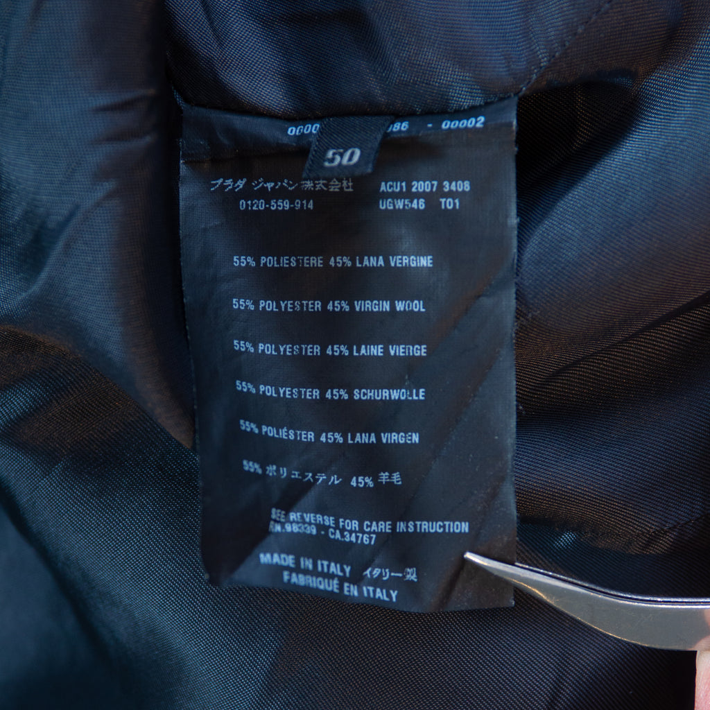 Prada Grey Colorblock Sleeve Coat