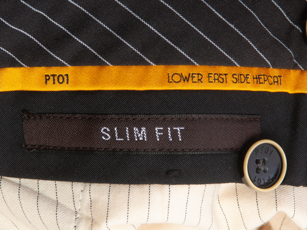 PT01 Grey Check Lower East Side Slim Fit Pants