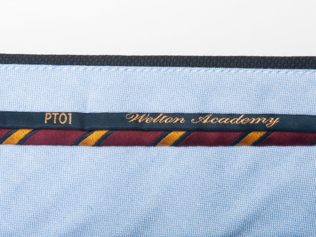 PT01 Blue Birdseye Walton Academy Slim Fit Pants