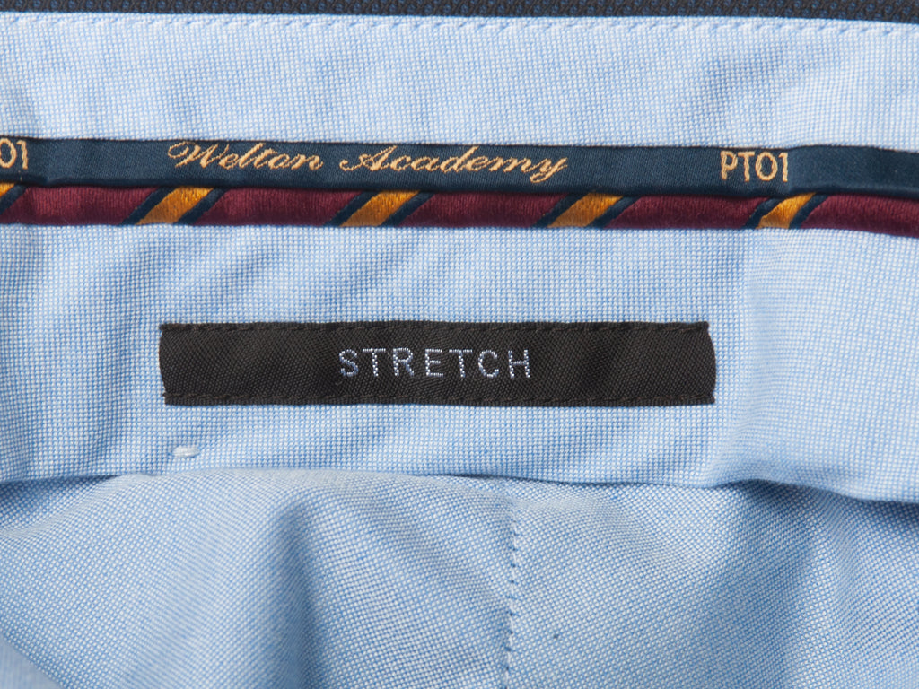 PT01 Blue Birdseye Walton Academy Slim Fit Pants