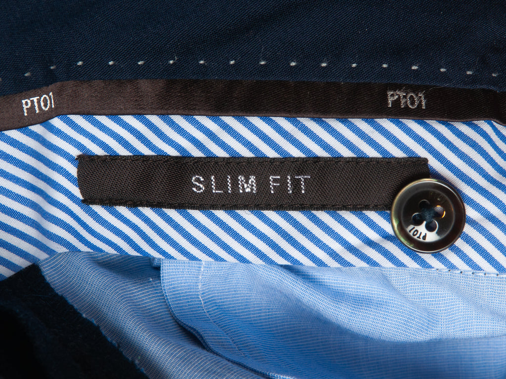 PT01 Dark Blue Slim Fit Stretch Pants