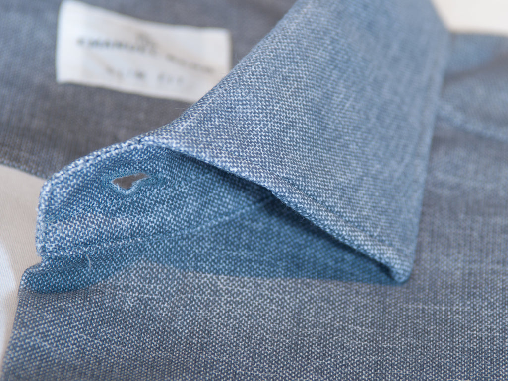 Emanuel Berg Grey Slim Fit Jersey Knit Dress Shirt