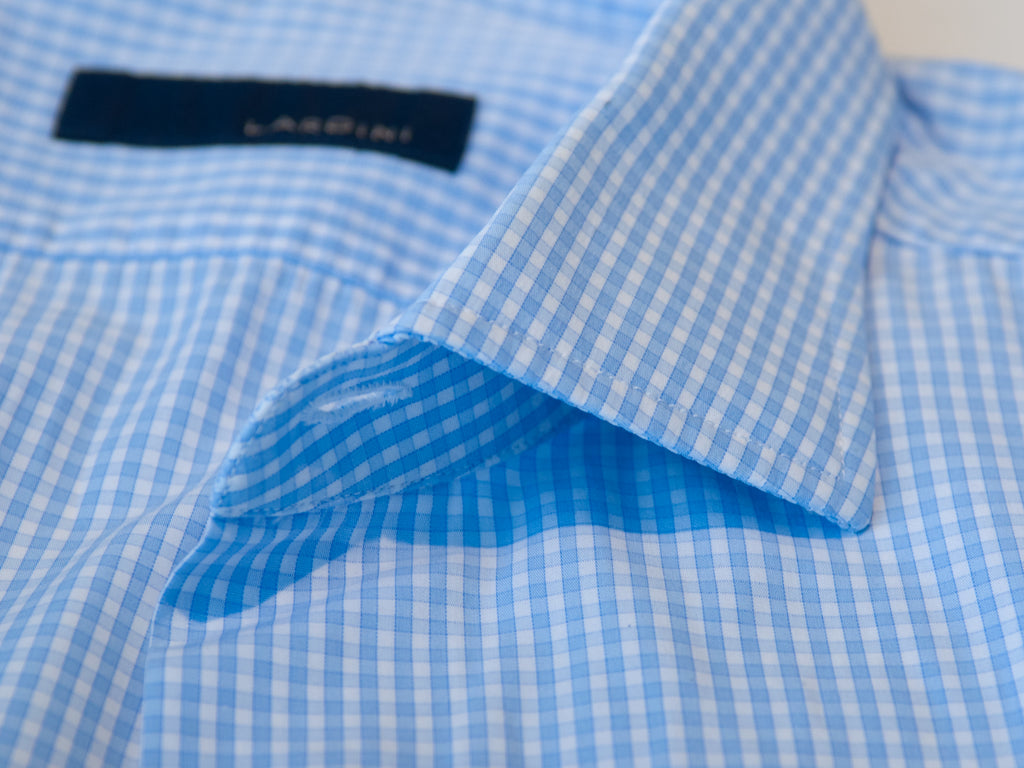 Lardini Light Blue Check Shirt