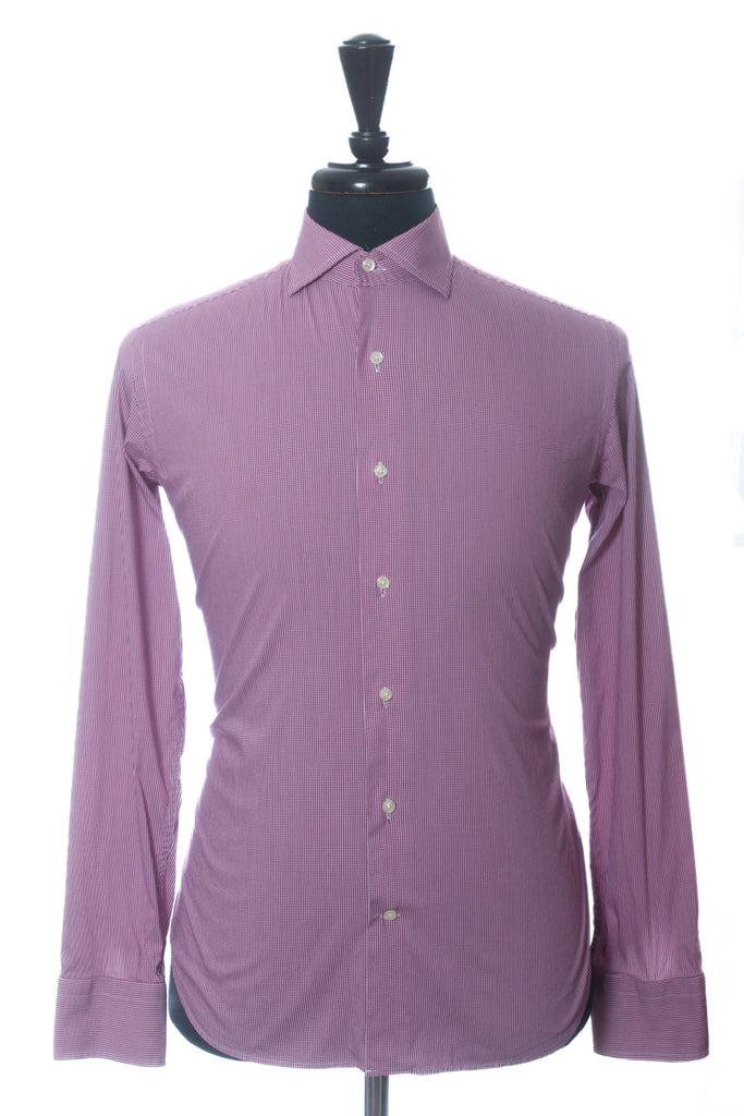 J.Lindeberg Red Microcheck Regular Fit Corkz Shirt