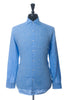 Mario Albini Blue Linen Dress Shirt