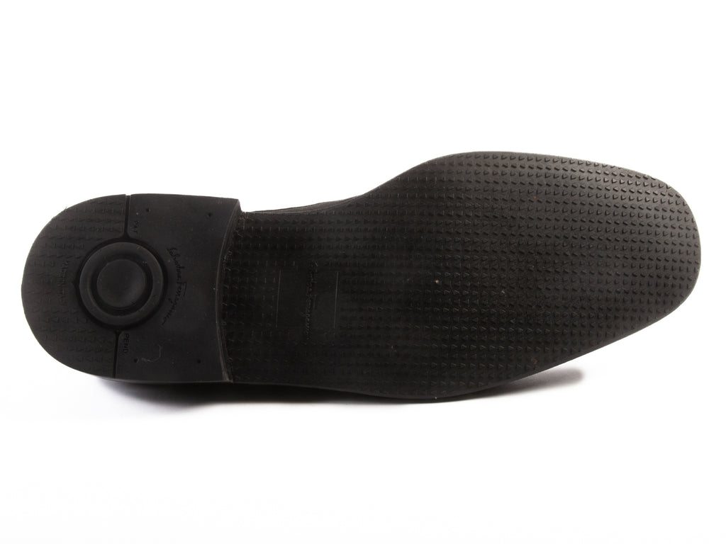 Salvatore Ferragamo Black Suede Derby Shoes