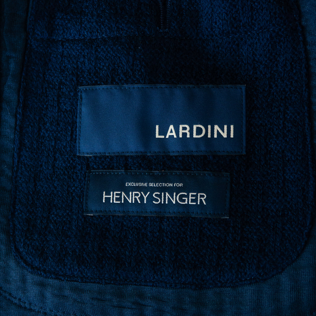 Lardini NWOT Navy Blue Liknit Knit Blazer