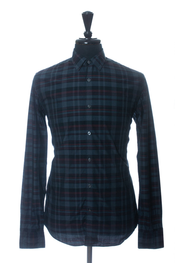 Hugo Boss Black on Grey Check Slim Fit Reid_F Shirt