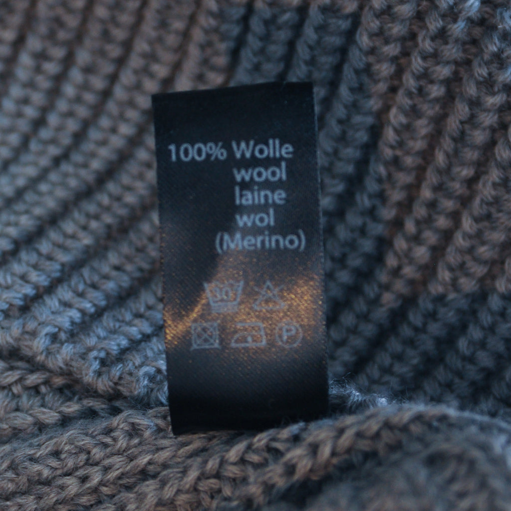 Phil Petter Grey Quarter Zip Mock Neck Merino Wool Sweater
