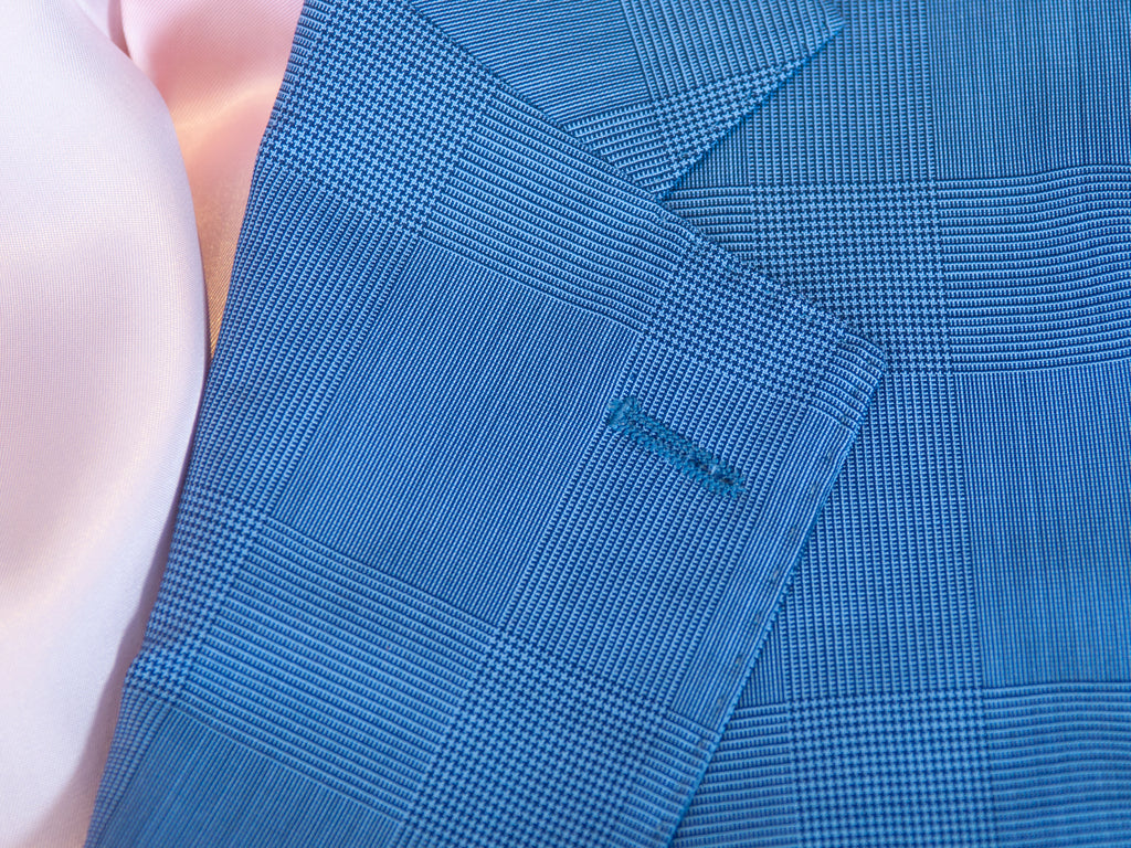 Atelier Munro Light Blue Check Wool Suit
