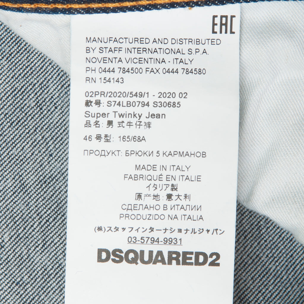 DSquared2 Distressed Blue Super Twinky Jeans