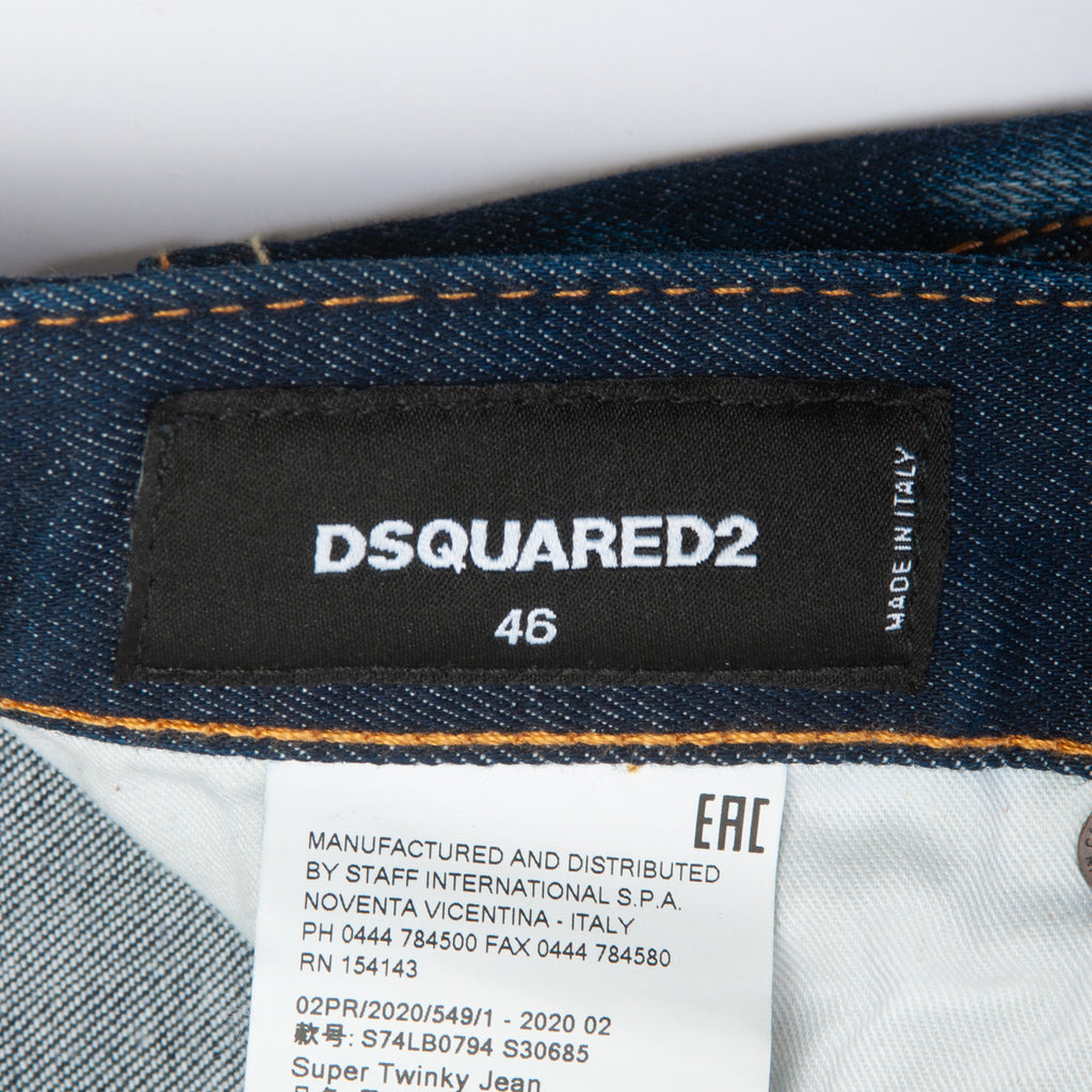 DSquared2 Distressed Blue Super Twinky Jeans
