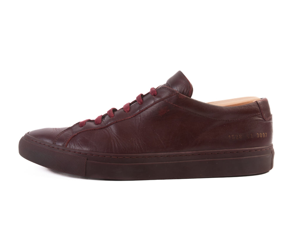 Common Projects Achilles in Merlot Leather
