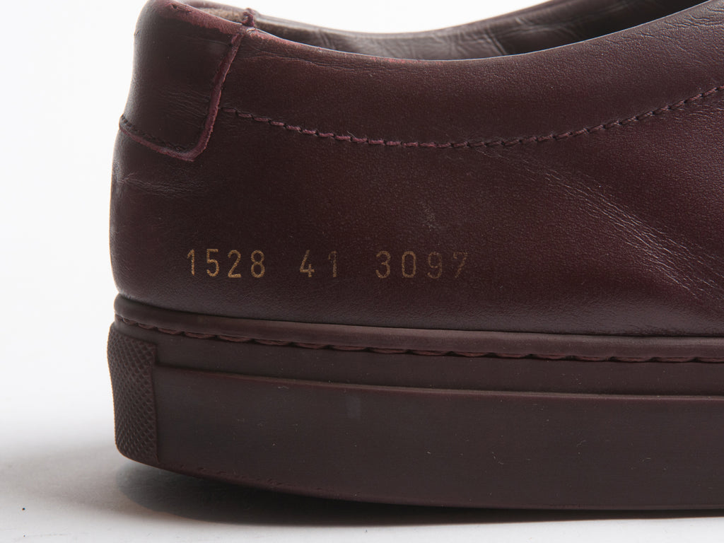 Common Projects Achilles in Merlot Leather