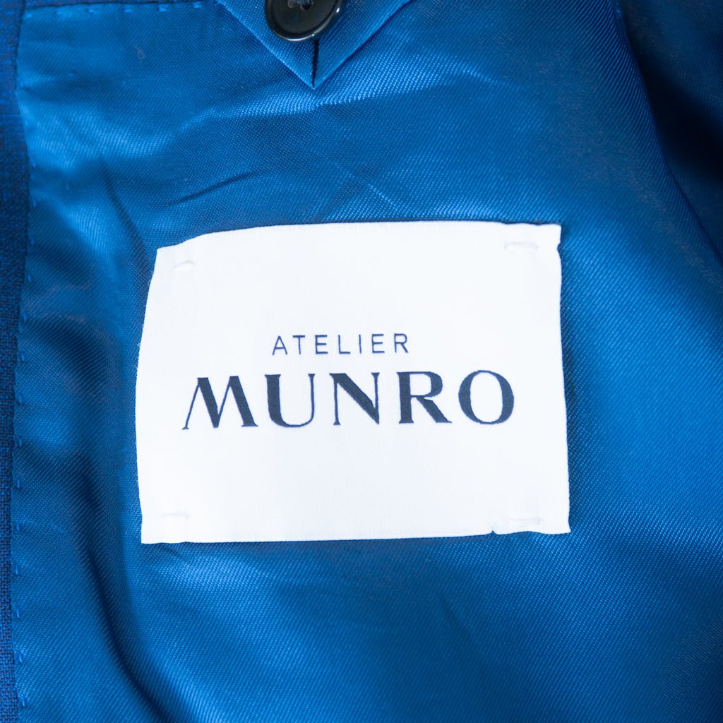 Atelier Munro Blue Ariston Super 160s Wool Suit