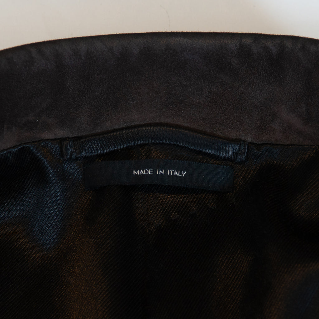 Tom Ford Slate Brown Lambskin Suede Jacket