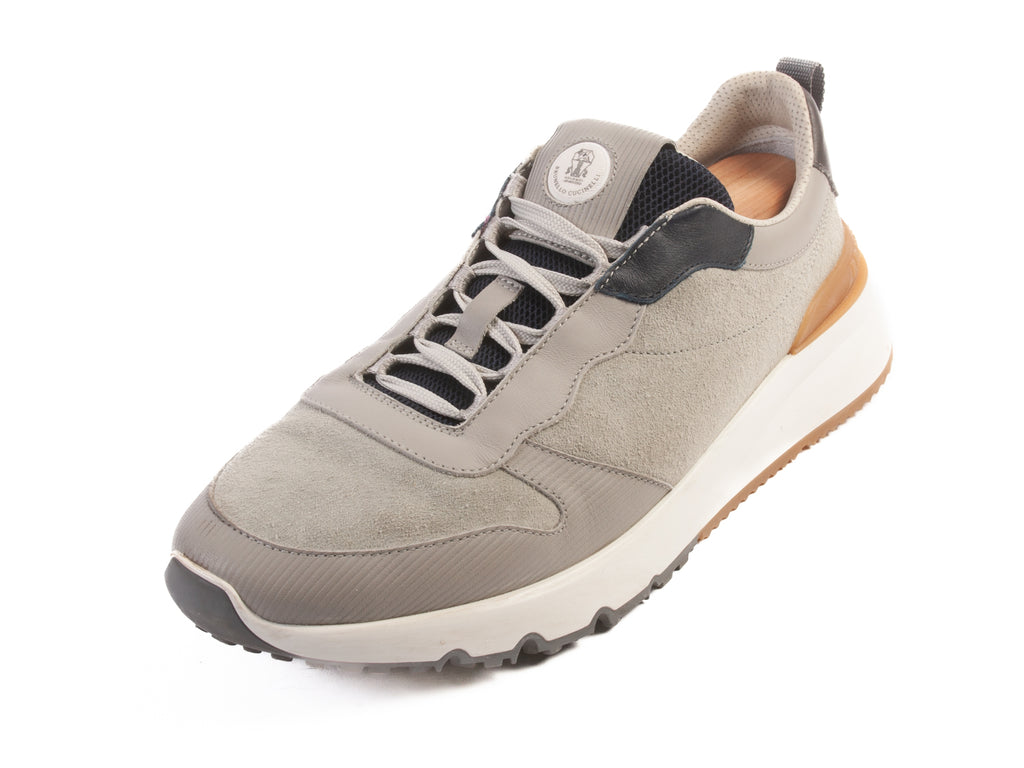 Brunello Cucinelli Grey Suede Sneakers