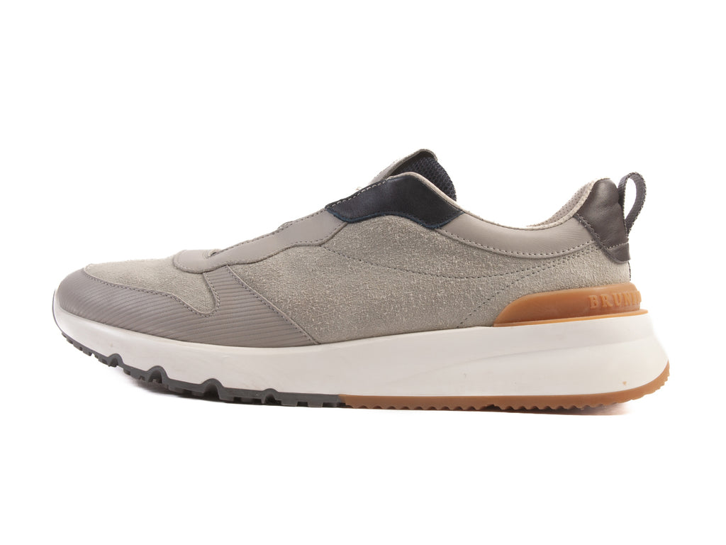 Brunello Cucinelli Grey Suede Sneakers