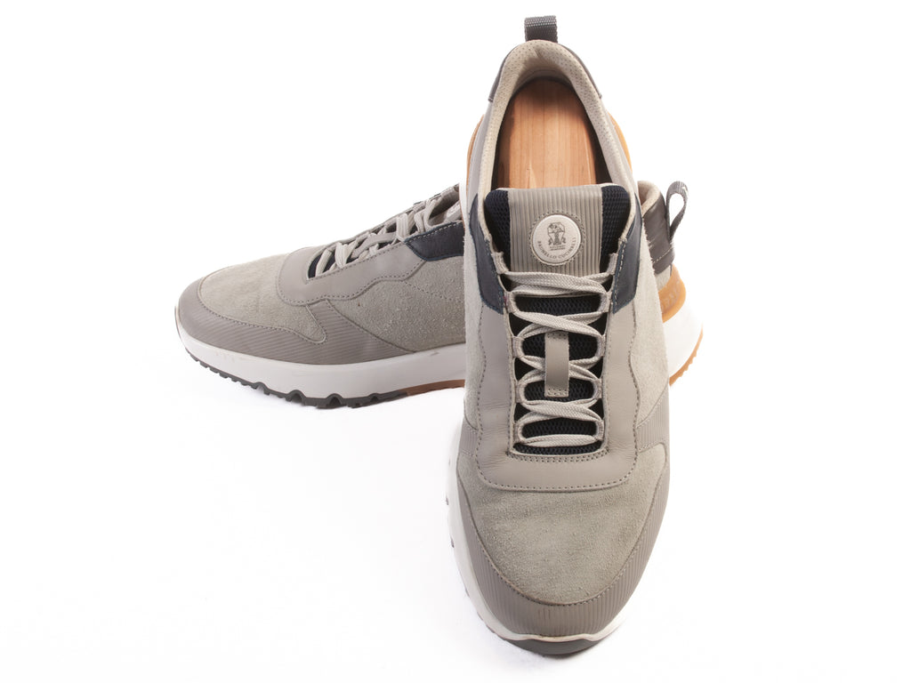 Brunello Cucinelli Grey Suede Sneakers