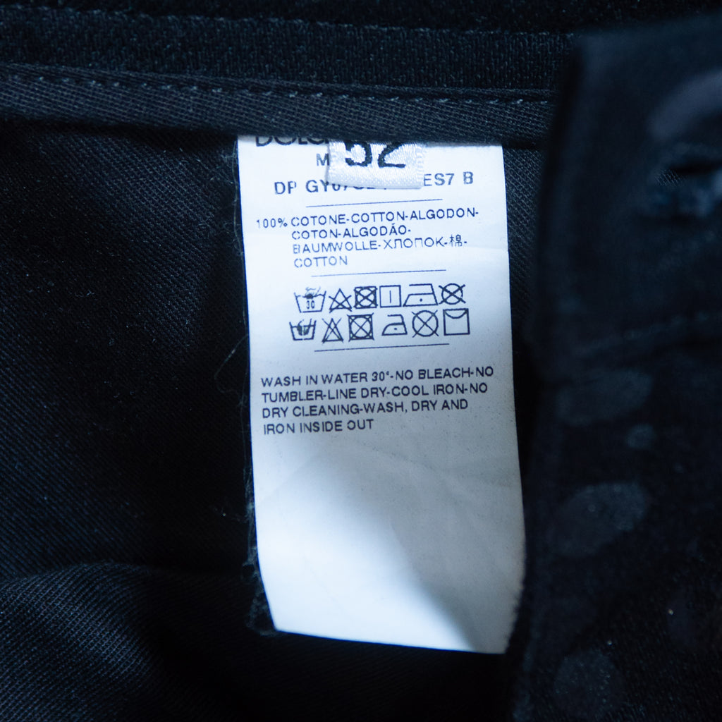 Dolce & Gabbana Black Leopard Print Slim Fit Denim Set