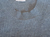 Moncler Grey Cashmere Blend Girocollo Tricot Crew Neck Sweater