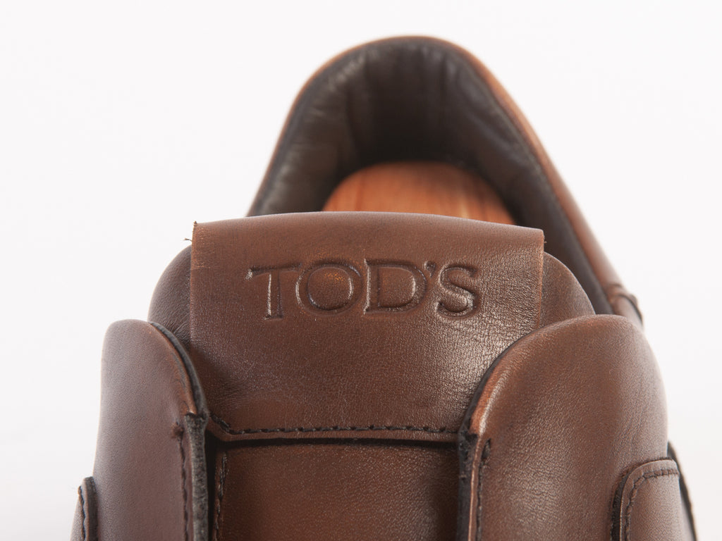 Tod’s Brown Leather Slip-On Sneakers