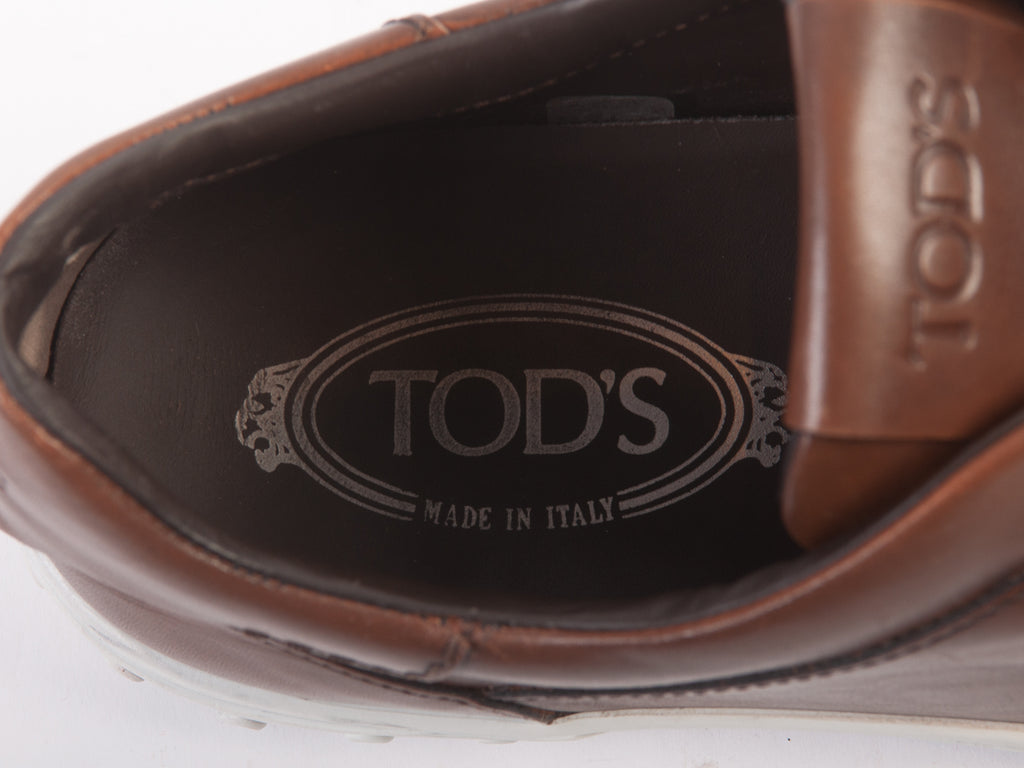 Tod’s Brown Leather Slip-On Sneakers