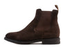 Santoni Charcoal Brown Suede Chelsea Boots