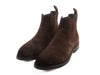 Santoni Charcoal Brown Suede Chelsea Boots